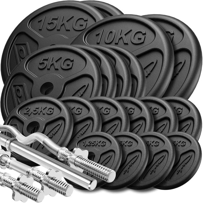 Zestaw do domowej siłowni - 120kg obciążenia, ławeczka , stojaki