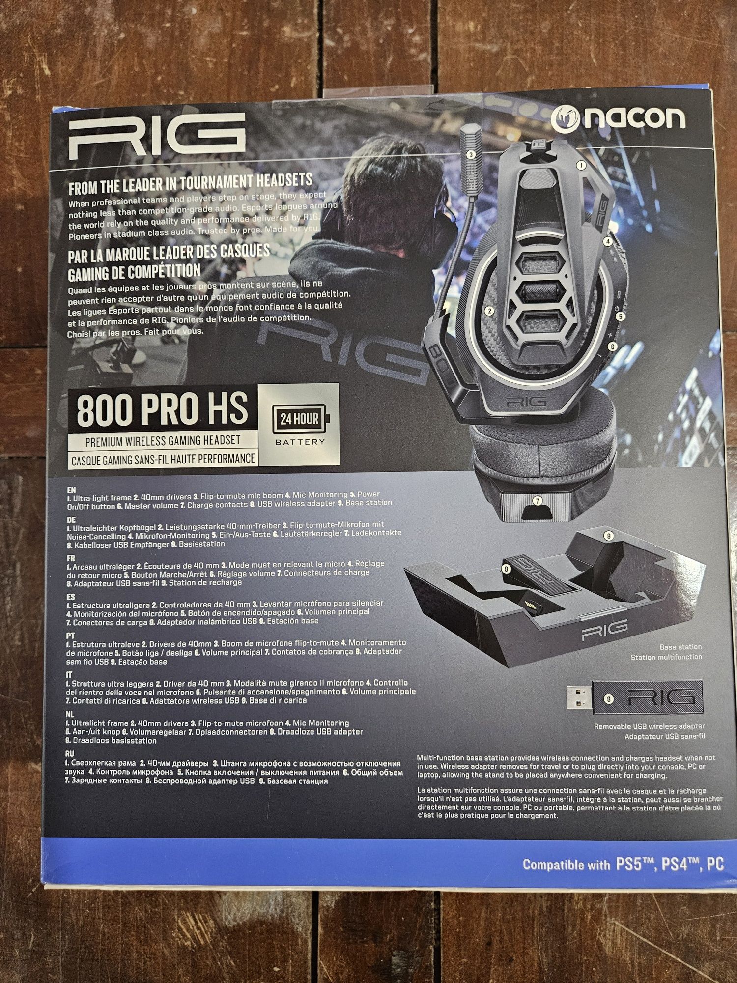 Auscultadores Nacon Rig 800 PRO HS - Novo - Selado