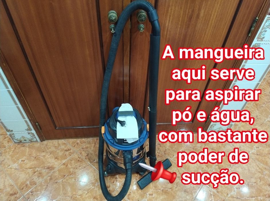 Aspirador de pó e líquido bastante potente.