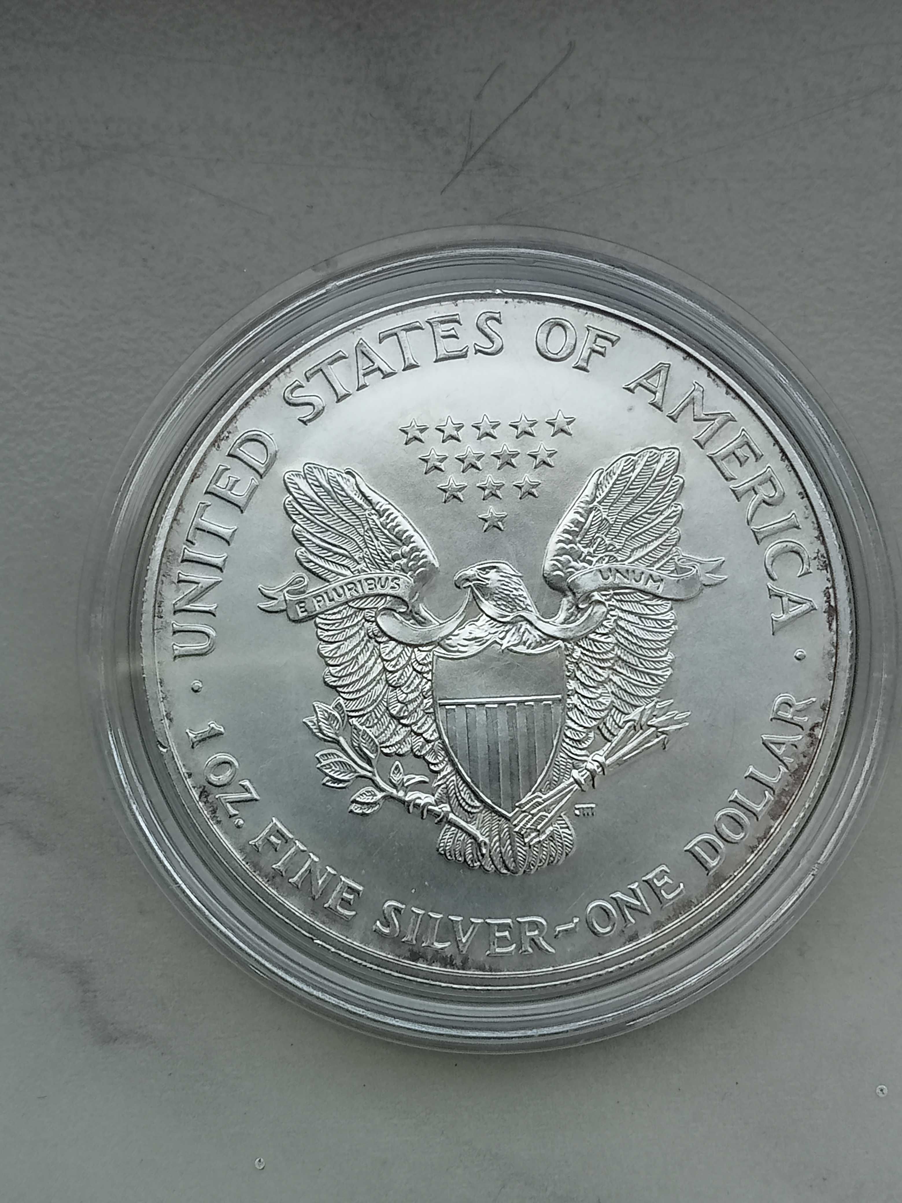 Moneta Dolar USA Bogini Wolności czyste srebro