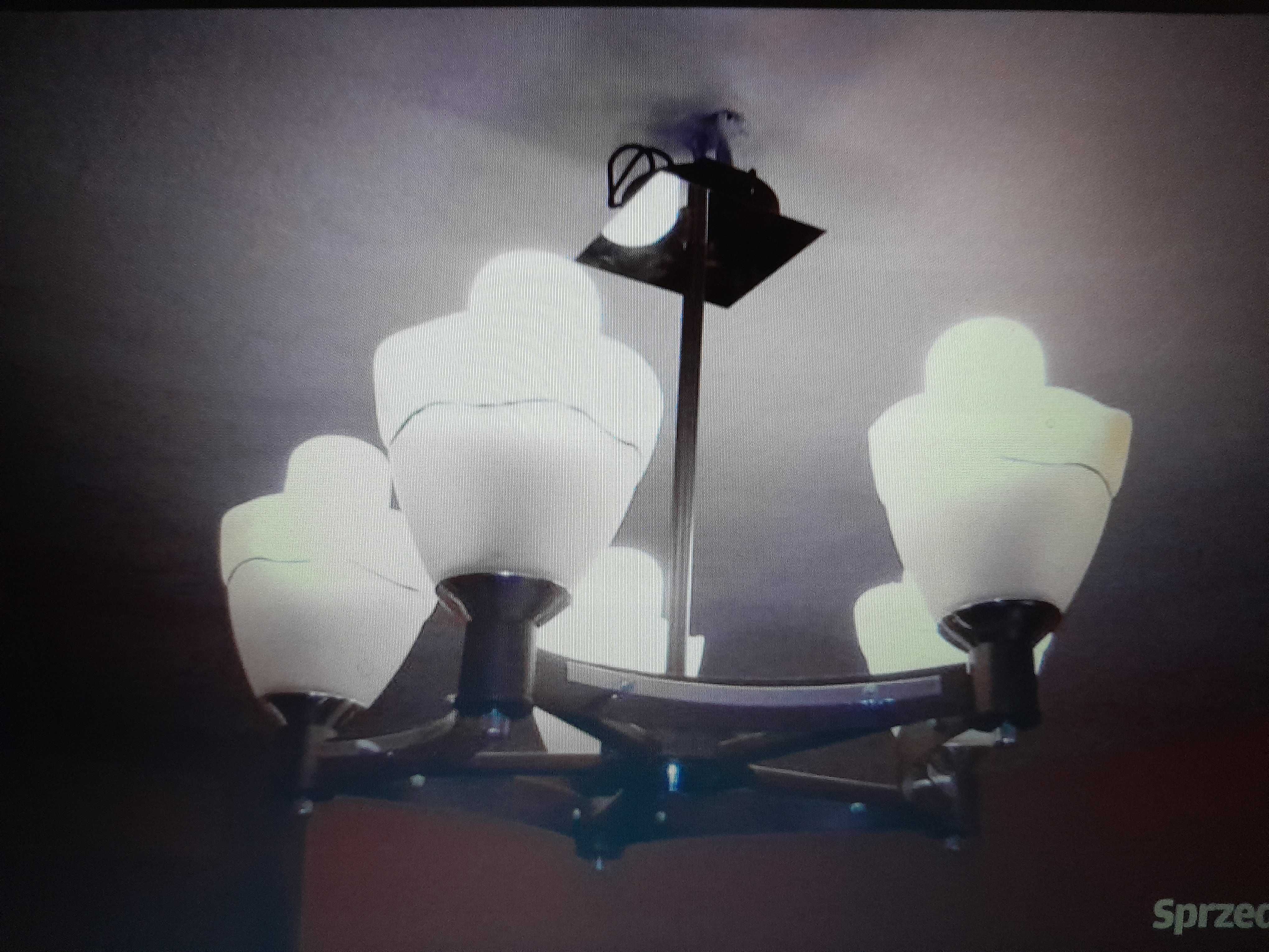 Lampa wisząca żyrandol na pięć żarówek duży gwint