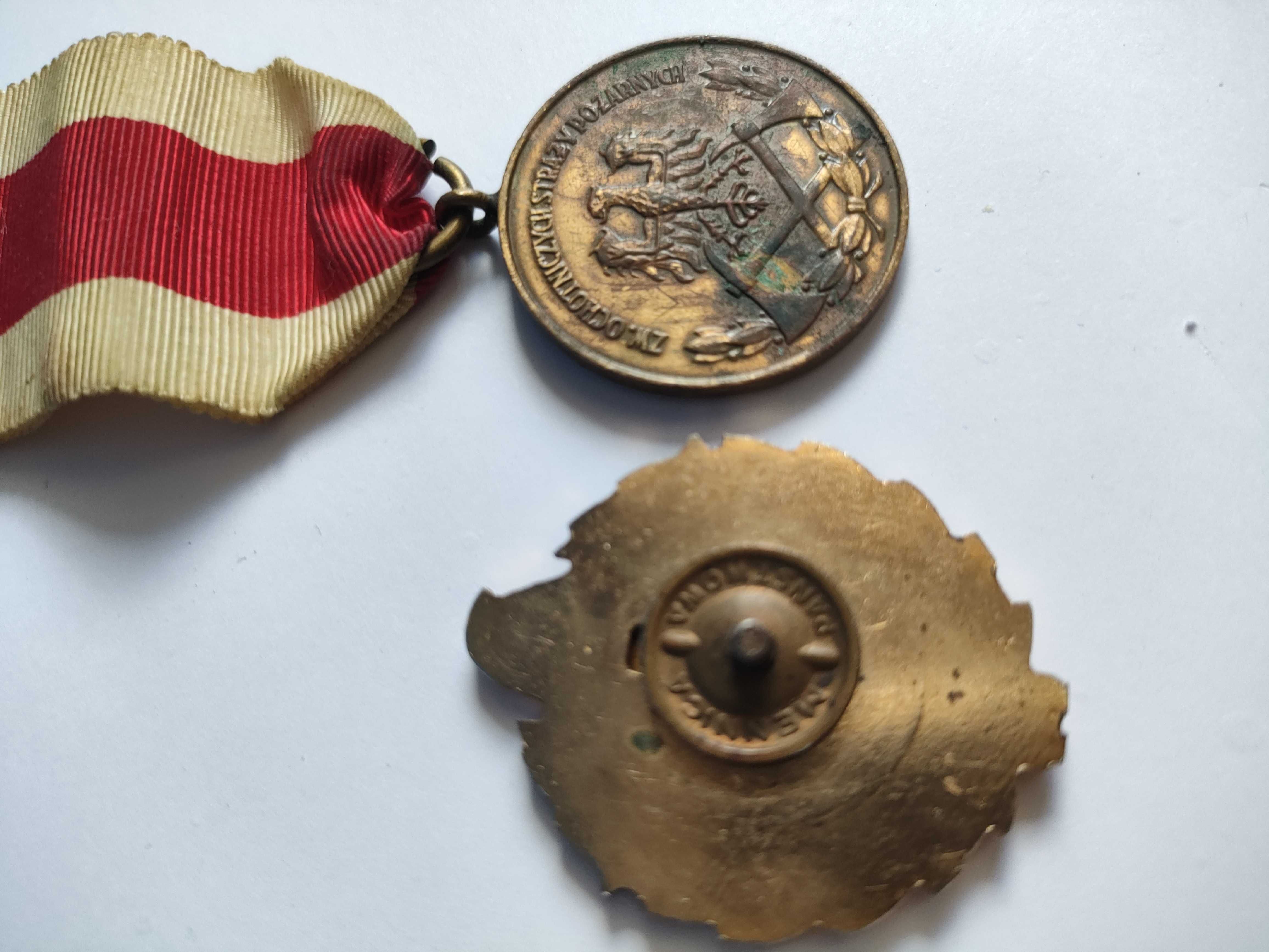 Medale odznaki straż pożarna z lat 80-tych