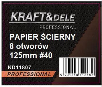 Papier ścierny rzep 125mm 50el. KD11807