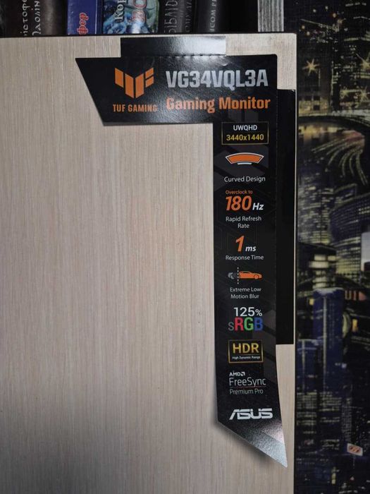 Монітор 34" Asus TUF Gaming VG34VQL3A (90LM06F0-B02E70)