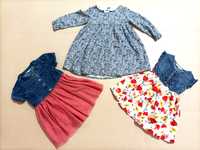3 vestidos para menina marca Chicco, Mayoral e Fagottino (2 anos)