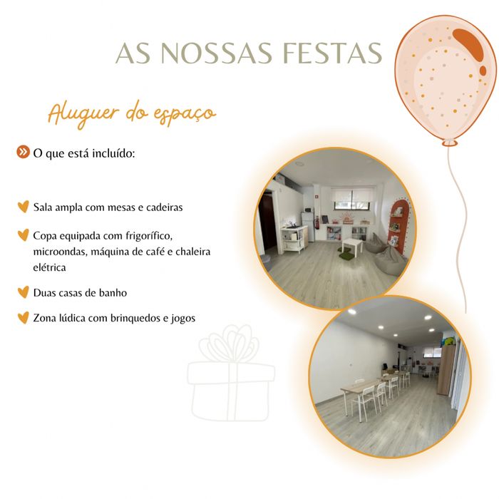 Aluguer de espaço para festas