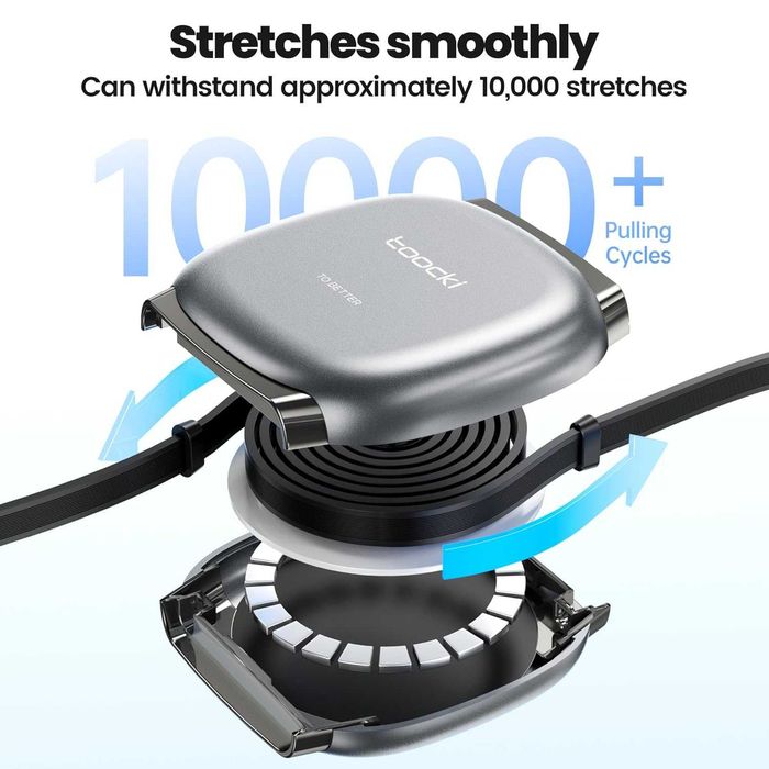 Zwijany kabel USB-C 100W 1m z magnetycznym złączem, szybkie ładowanie