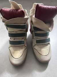 buty od Isabel Marant - zamszowe trampki Bekett