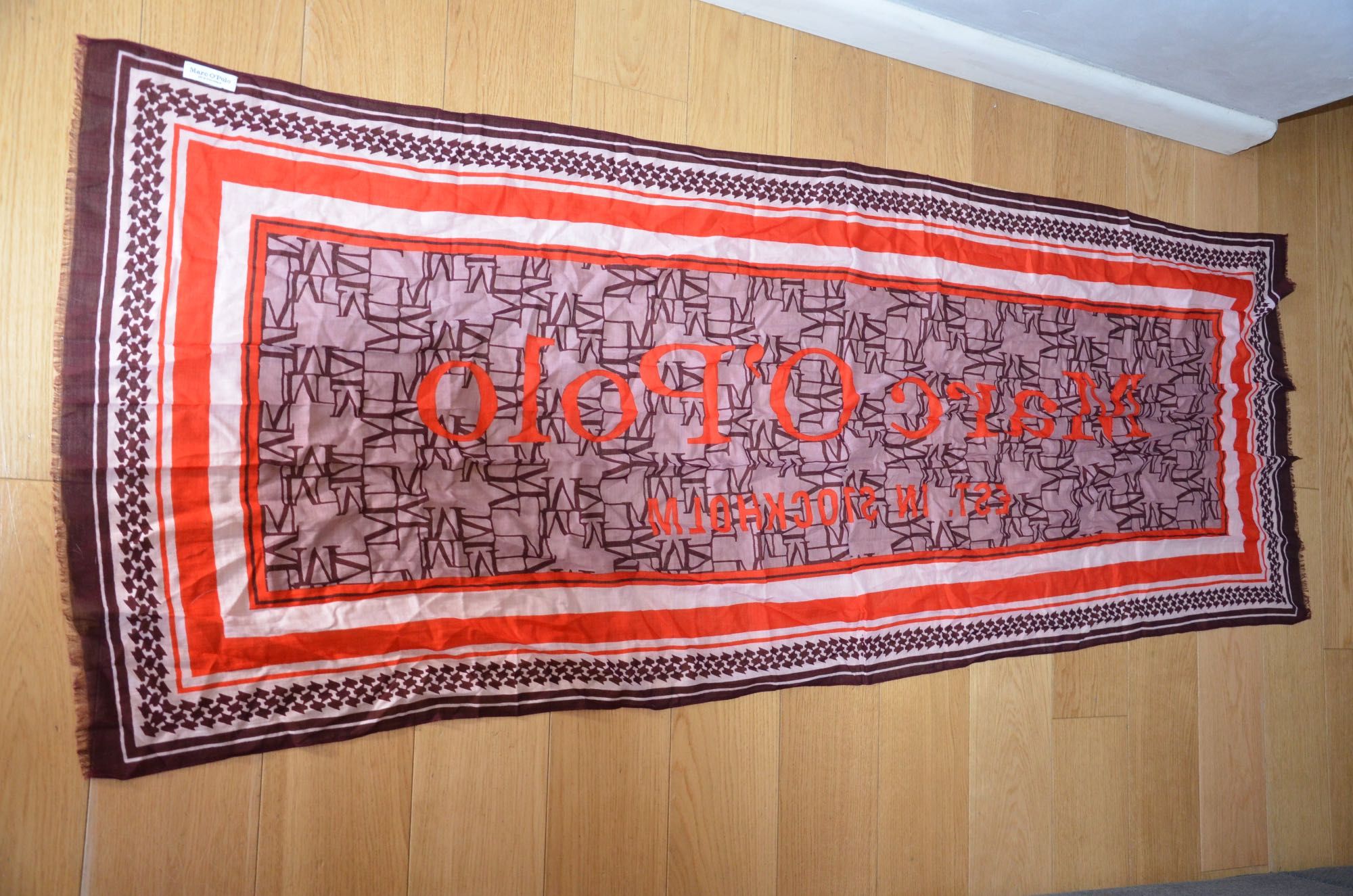 apaszka/chusta 100% Silk brązy nowa z metką