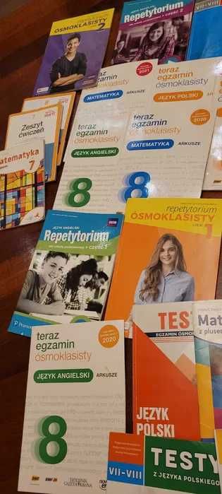 Egzamin ósmoklasisty 18 repetytoriów, polski, matematyka, angielski