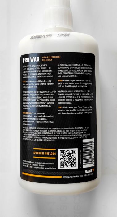 Woskowy Smar do łańcucha Bike7 Pro WAX 150ml Na każdą pogodę Jakość!