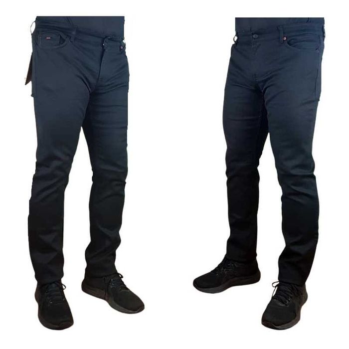 Męskie jeansy Hugo Boss Delaware Orange Slim czarne W32/L34 nowe oryg.