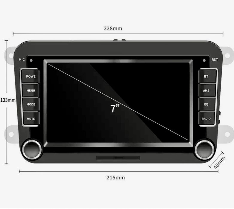 Автомагнитола штатна Фольсваген Шкода Сеат MEKEDE для Volkswagen 2/32