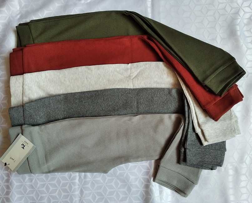 Spodnie * legginsy 5 pack prążek 5-6 lat / 110-116 cm