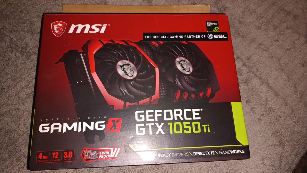 Відеокарта MSI Nvidia GTX 1050ti gaming X4gb