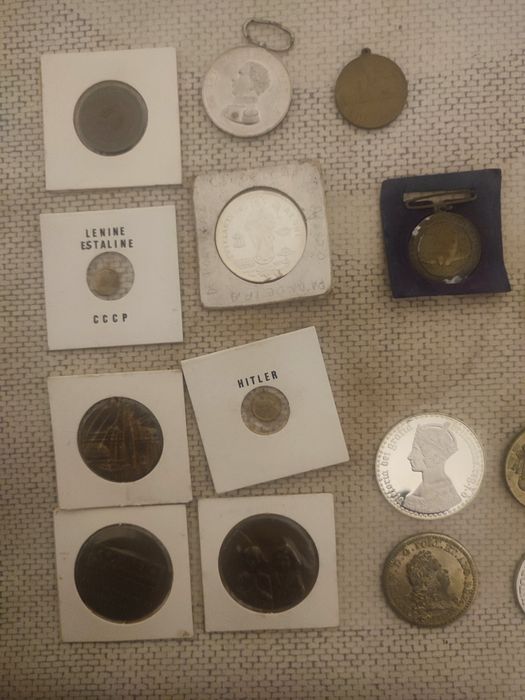 Colecção moedas e medalhas