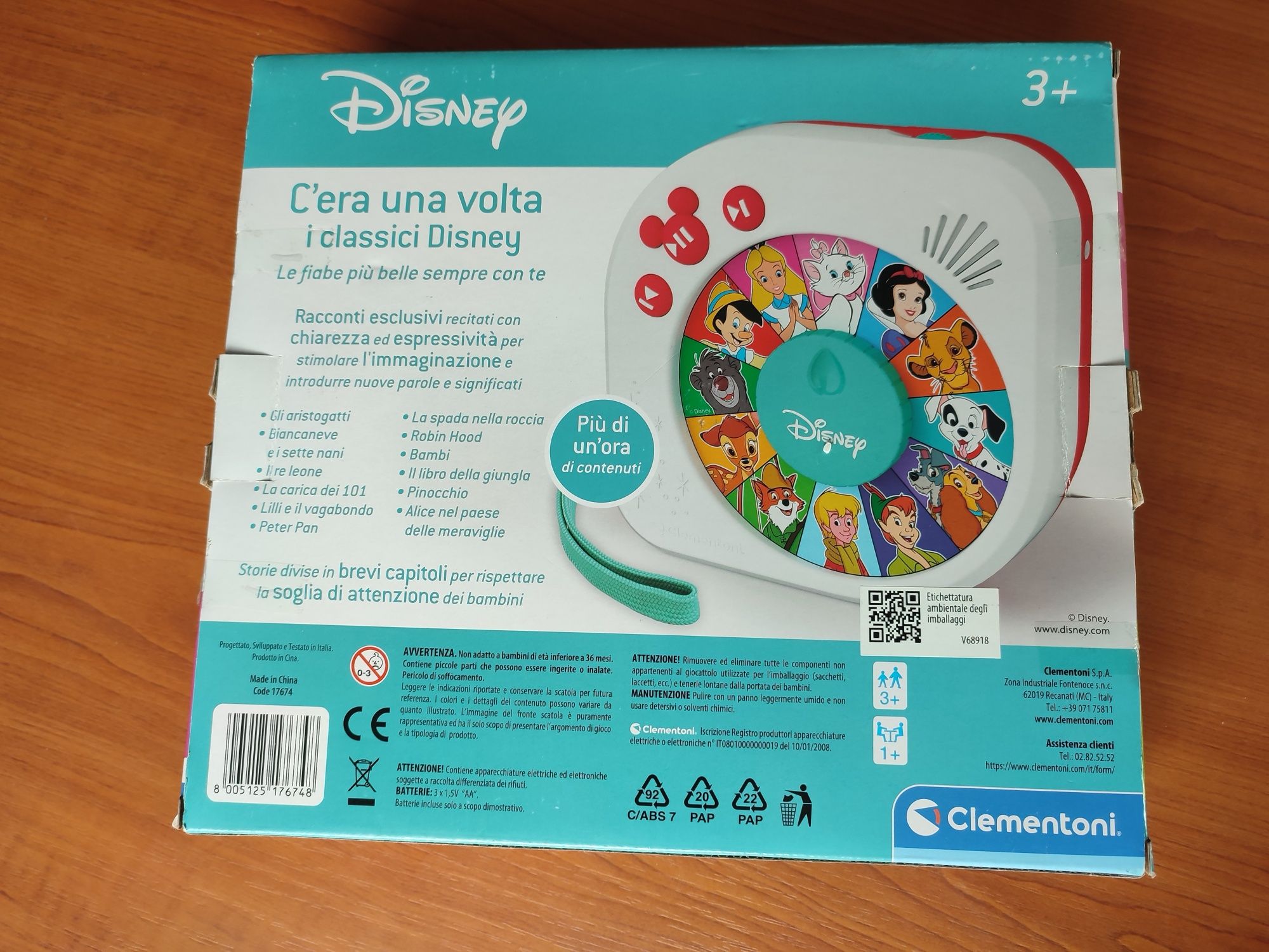 Gawędziarz bajek Disney Clementoni 59288 język włoski i