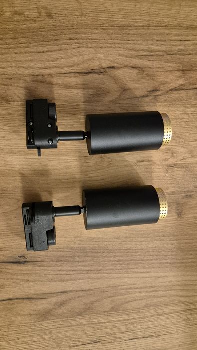 Lampy GU10, czarno-złote szynoprzewód