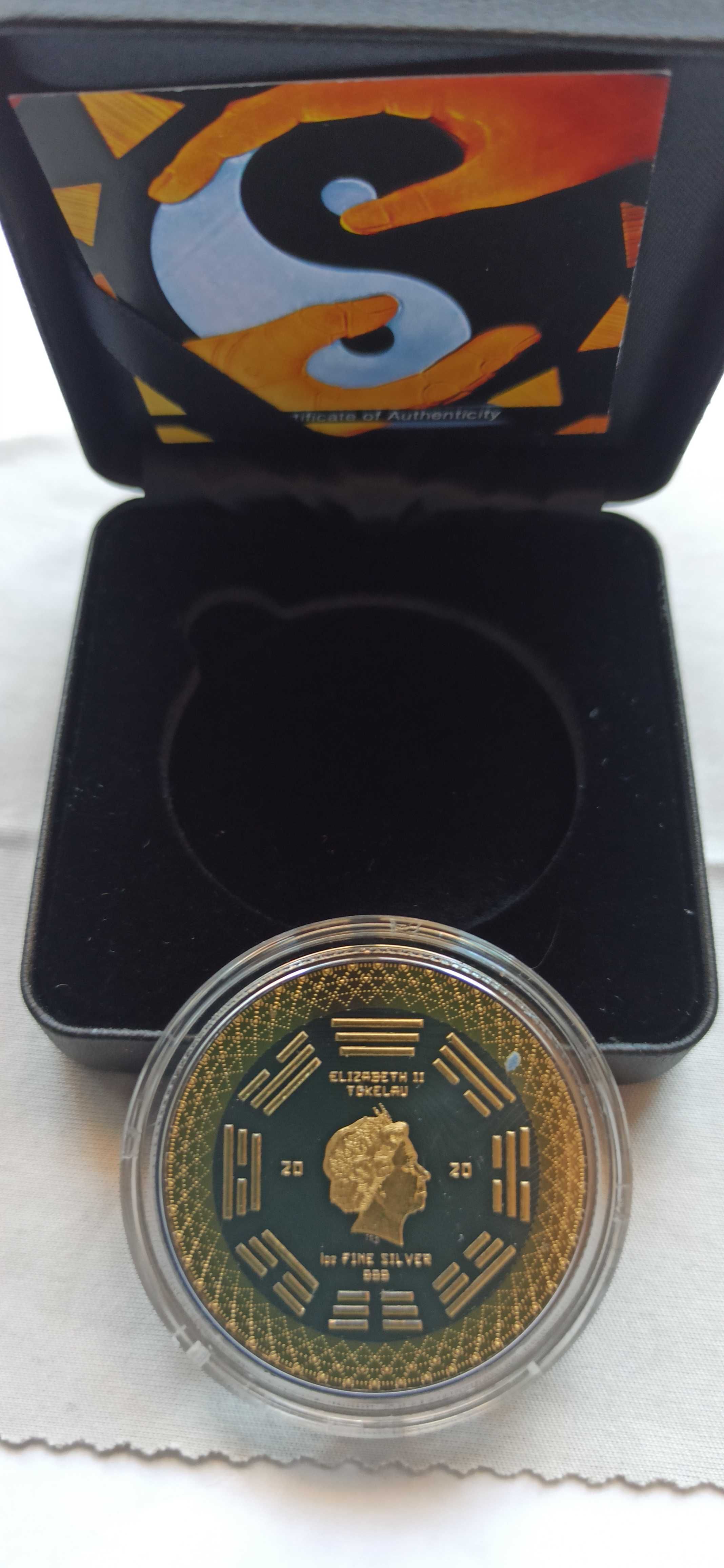 Prata Fina 999% Tokelau 5 Dollars - Equilibrium Black Ruthenium Gold