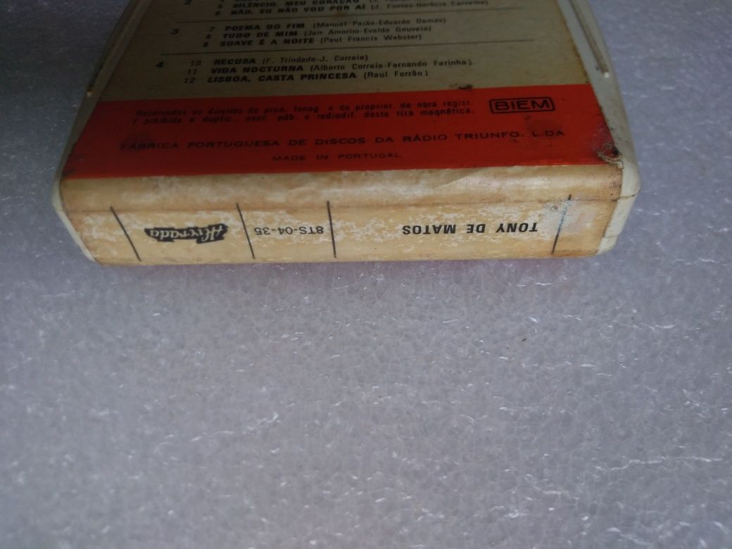 8 track tape cassette cartridge Tony de Matos