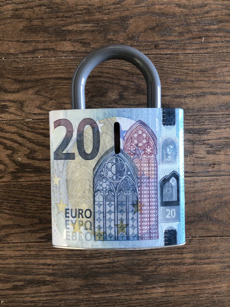 Skarbonka kłódka otwierana 20 euro
