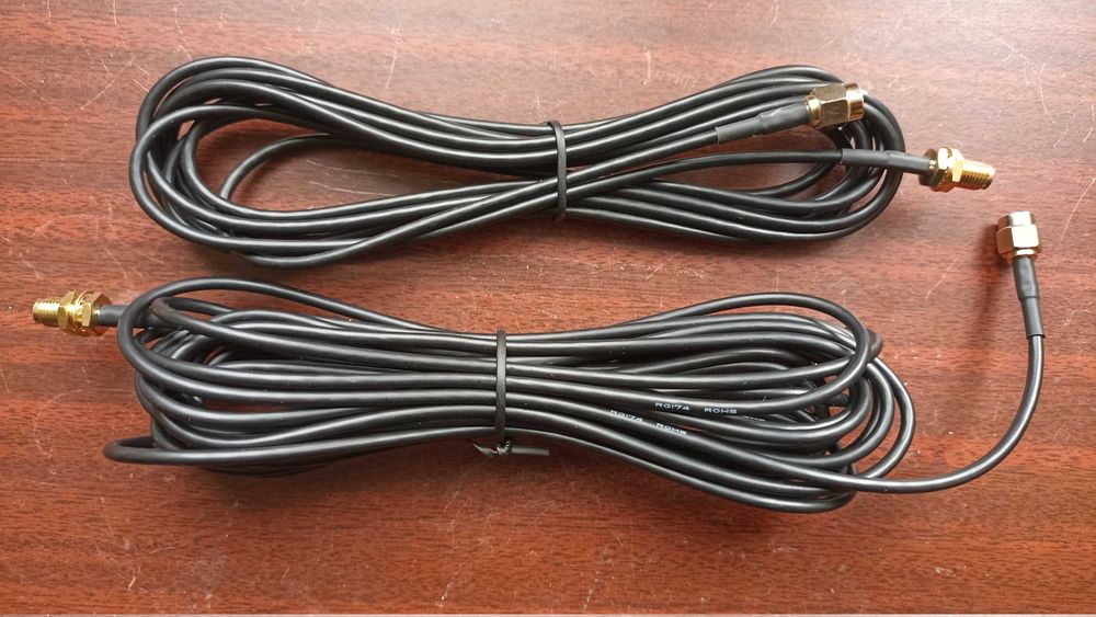 Кабель RG174 SMA Male to SMA Female. 5 метров антенны WIFI / 4G