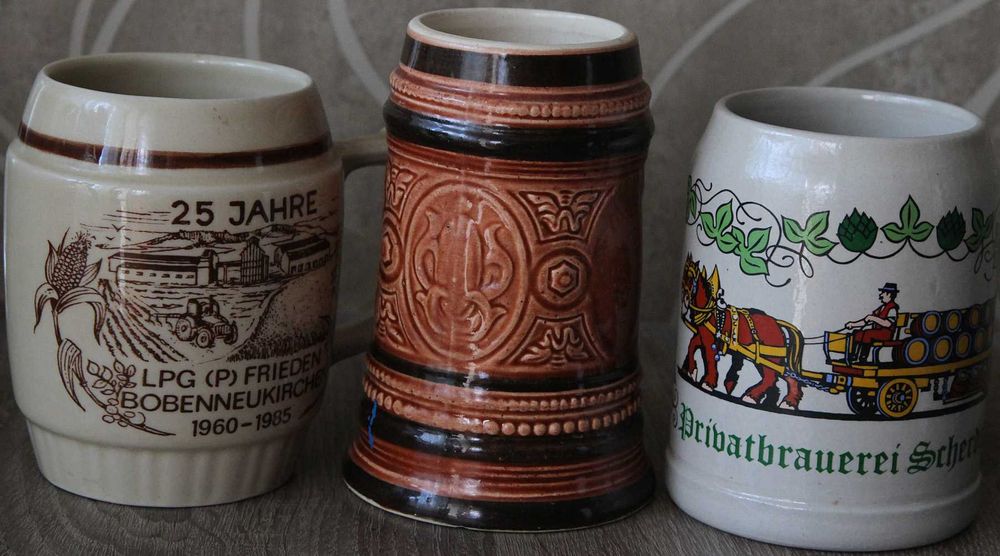Пивні німецькі кухлі,бокали,гальби.Кераміка.