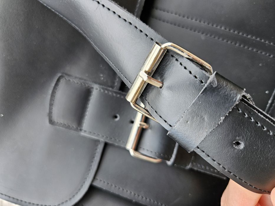 Czarna 100% skórzana torba Brooklyn Słoń Torbalski na ramię i do ręki