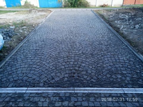 Укладка гранитной брусчатки, тротуарной плитки, доп.работы, качество.