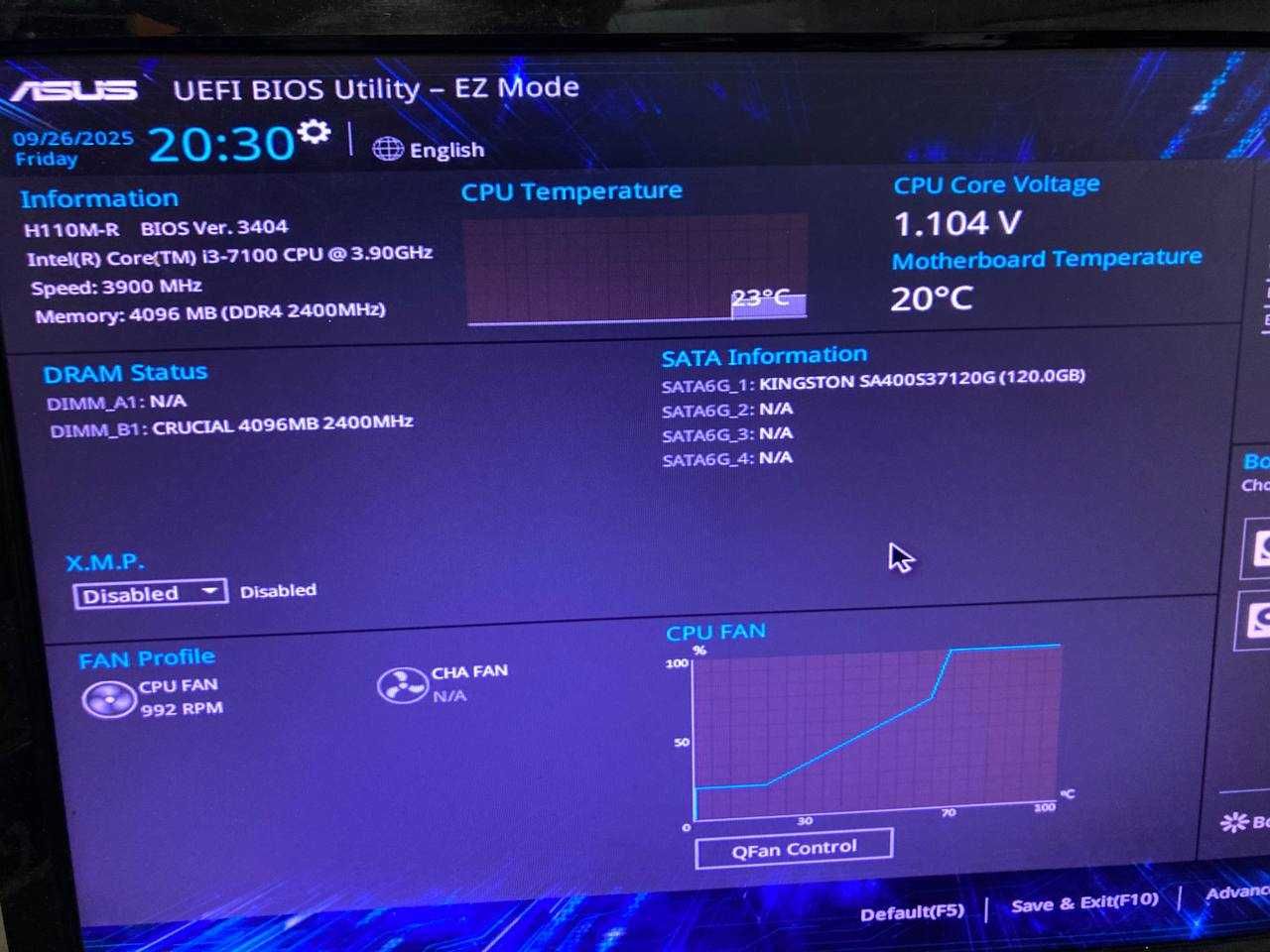 Комп'ютер  Intel Core i3-7100/ 4GB DDR4/ SSD 120GB / NVIDIA GT 710 1GB