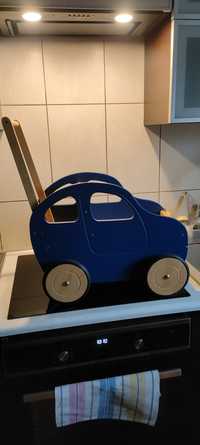 Drewniane auto pchacz sesje zdjęciowe, auto dla dzieci