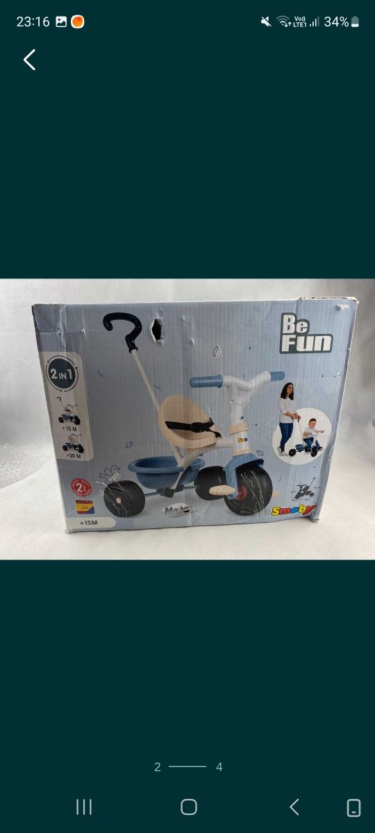 Rowerek trójkołowy Smoby Be Fun dla dzieci
