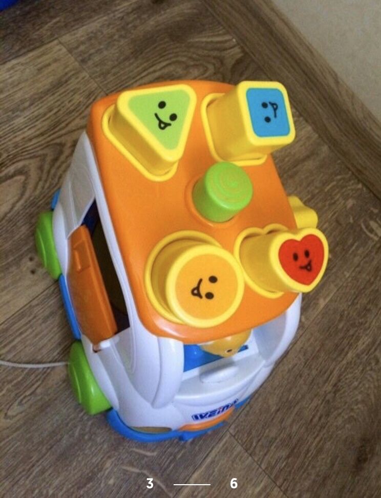 Игрушка машинка -сортер -автобус Weina /Fisher Price в подарок игрушка