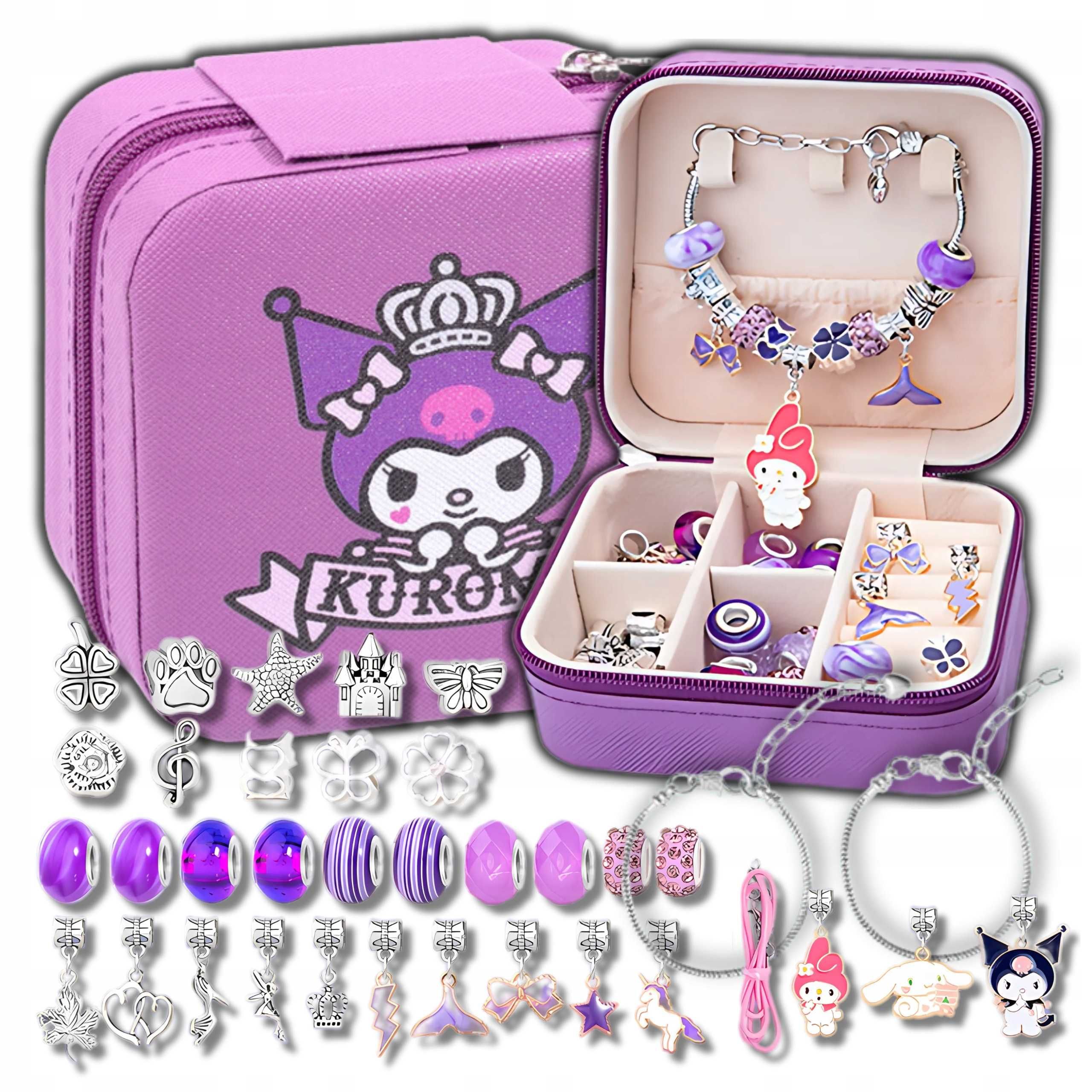 ZESTAW KUROMI do robienia bransoletek naszyjników Charms