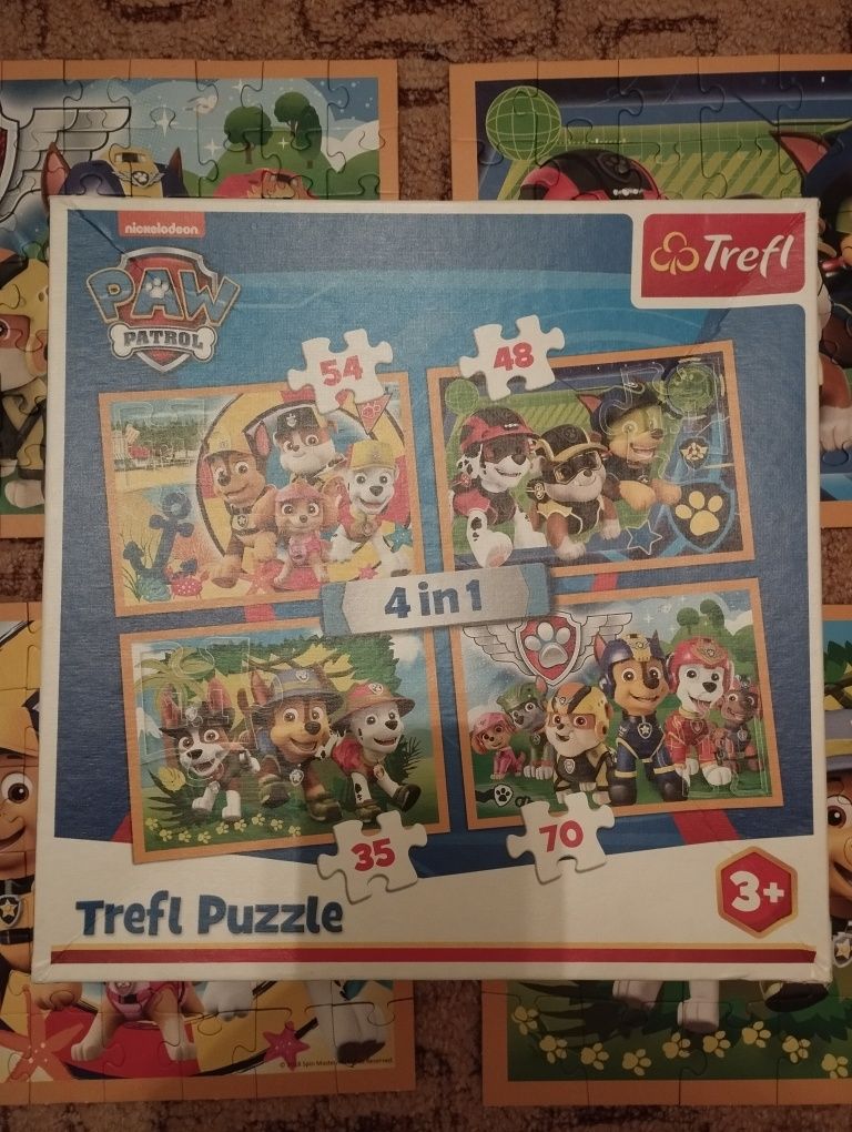 Trefl puzzle 4w1 Wakacyjny Psi Patrol