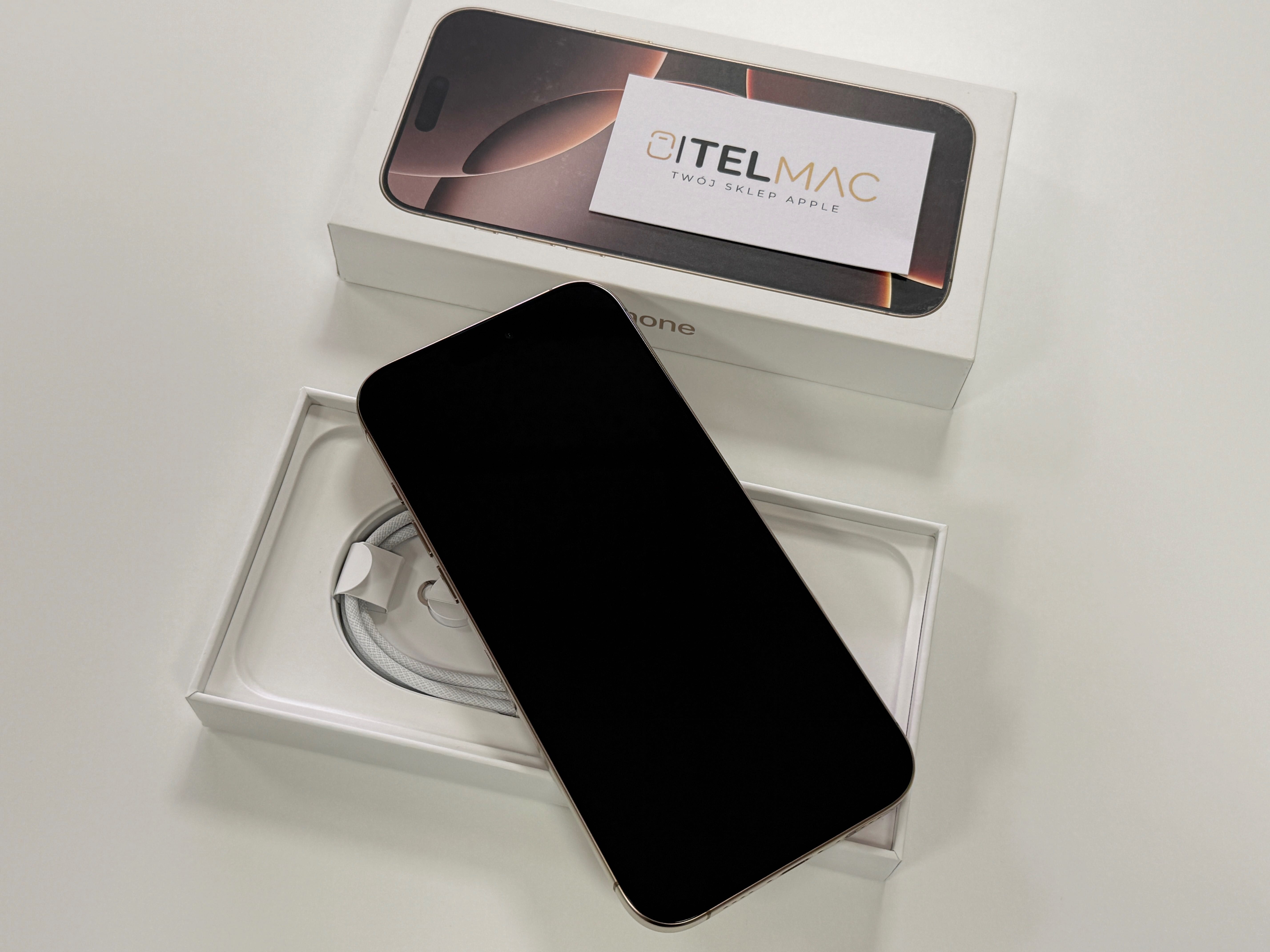 Apple iPhone 16 Pro Max 256GB 5G • Pustynny • JAK NOWY • GW Apple