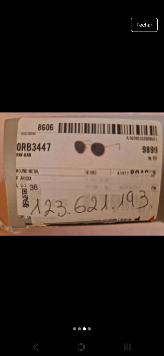 Vendo óculos Ray-ban