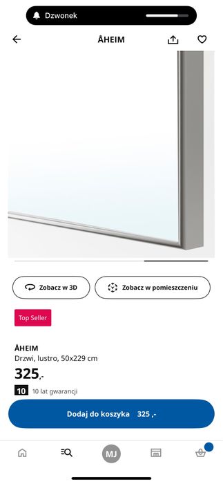 Lustro/Front do szafy PAX Ikea