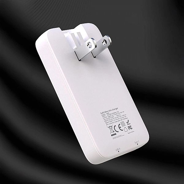 Ładowarka sieciowa GaN Dudao A65Q 65W USB-A / USB-C PD ultracienka - b