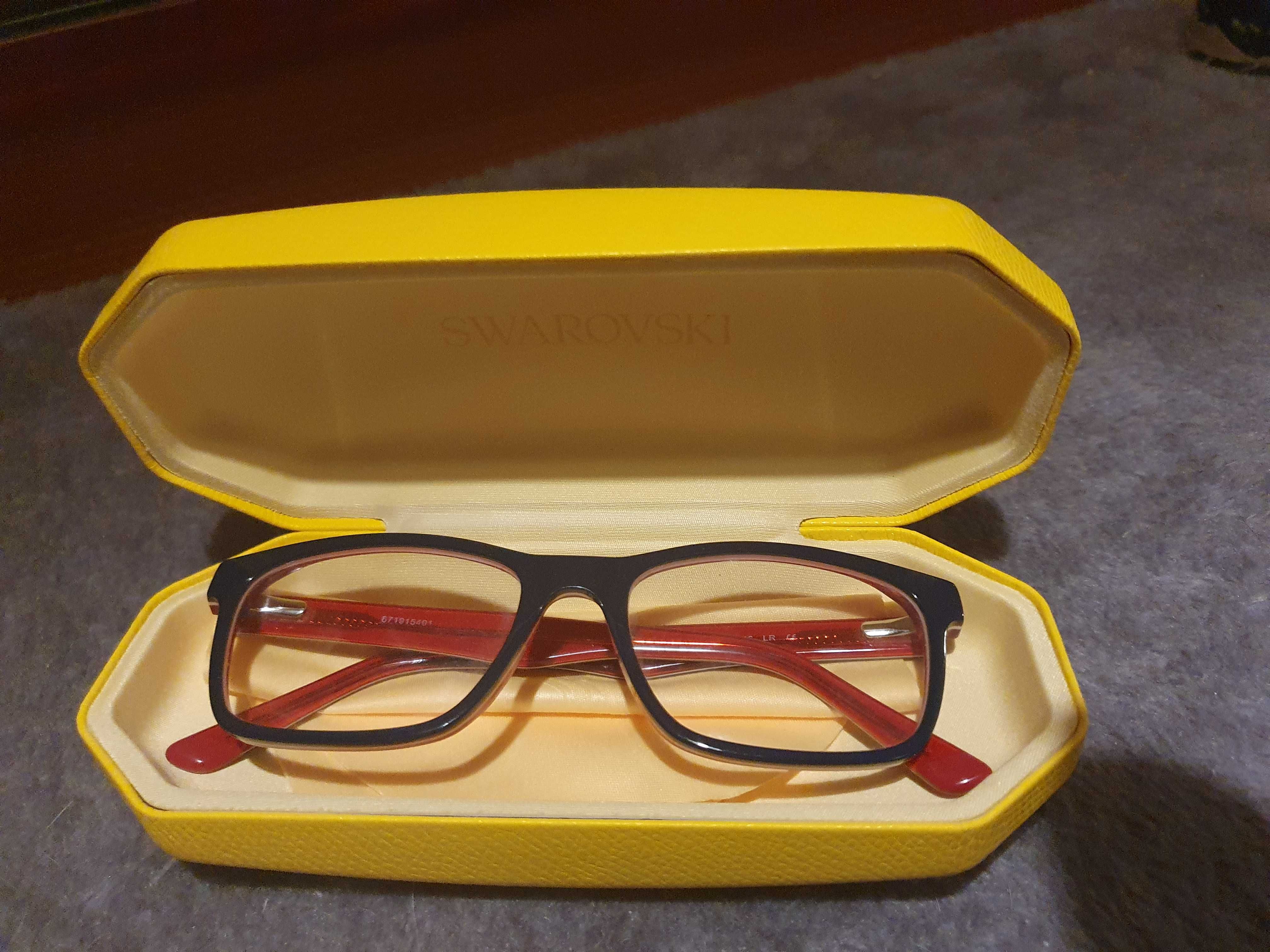Okulary MIKI MINN do czytania czerwono-granatowe 1.0 + etui Svarowski