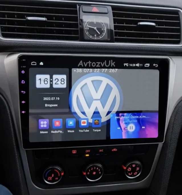 Магнитола PASSAT VW B7 USA Volkswagen Б7 GPS 2 дин CarPlay Android 14