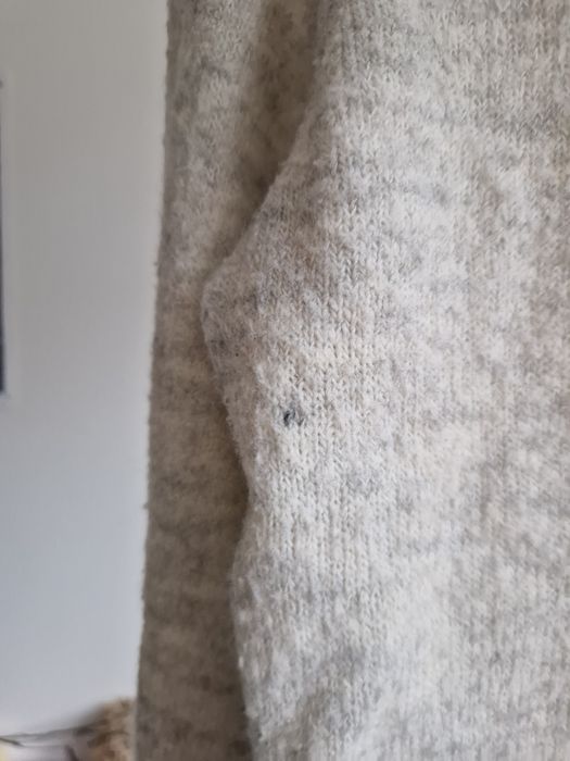 Sweter na ramiona, odkryte ramiona, h&m, szary, 146-152 cm