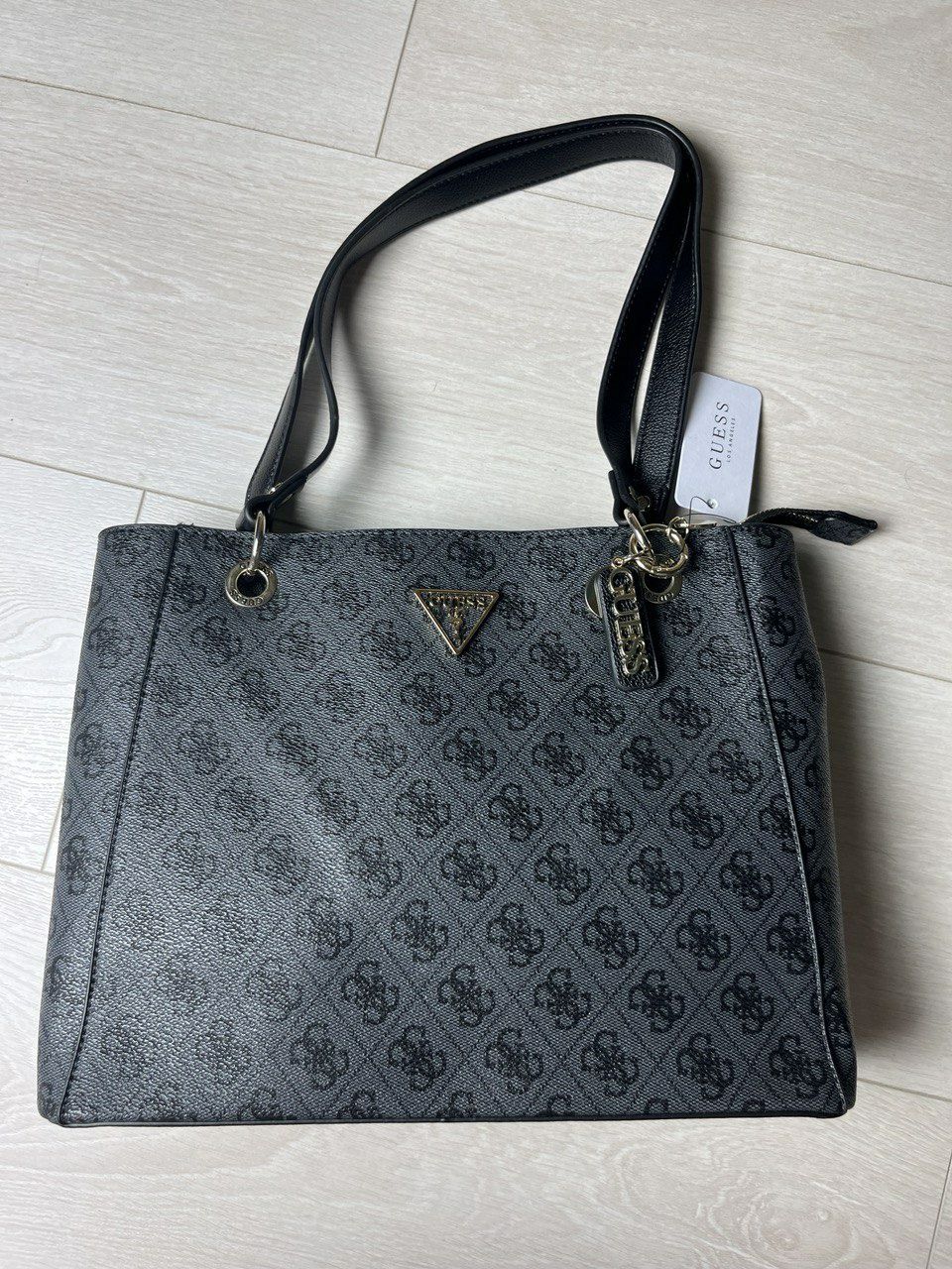 Сумка шоппер  Guess в сірому,чорному , коричневому кольорі
