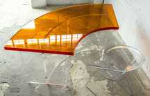 Biurko akrylowe vintage design lata 60 70 plexi pleksi pleksa
