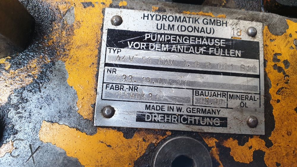 ładowarka ahlmann AL 70 pompa hydrauliczna hydromatik A4V 56 DAV 1.0R