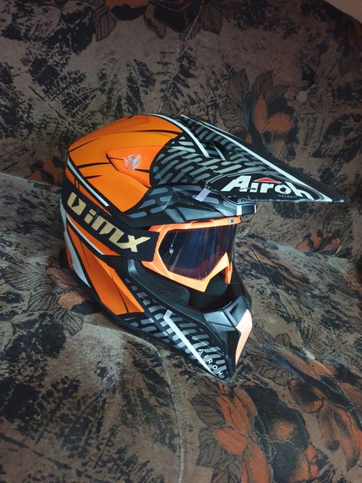 Kask airoh Orange cross enduro gogle 53/54roz