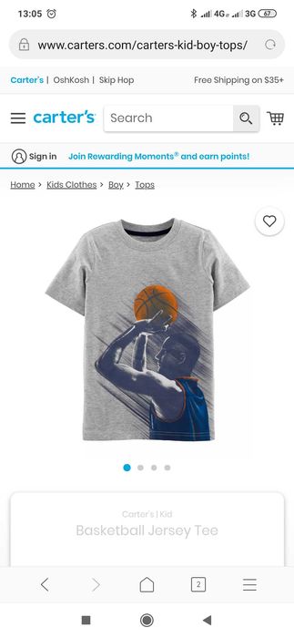 Продам нову футболку Carter's