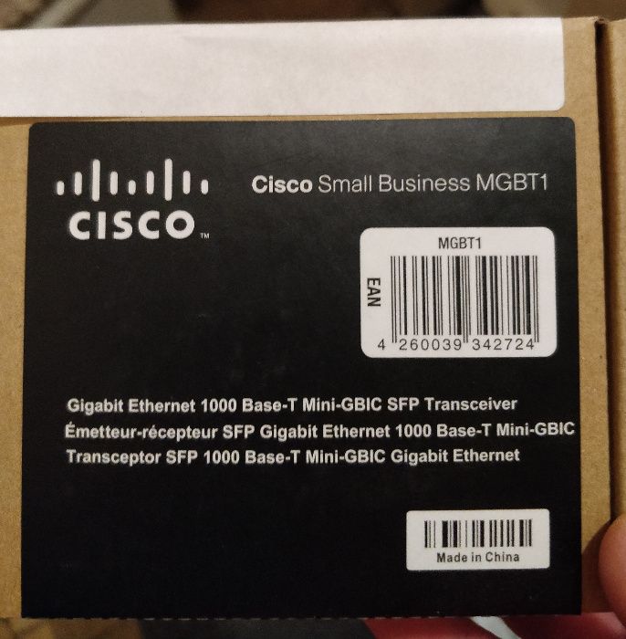 Модуль SFP Cisco MGBT1 (1 Gbps, RJ-45) для коммутаторов Cisco