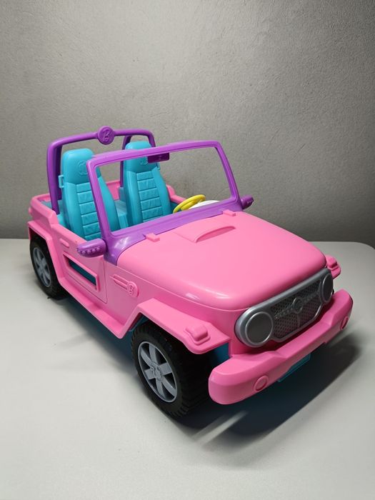 Samochód dla lalki Barbie Jeep Różowy Plażowy