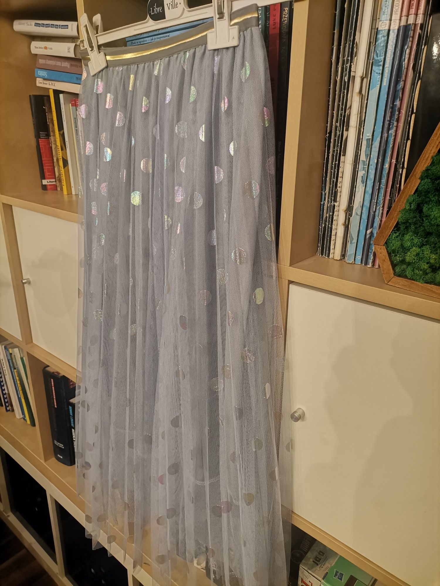 Trzywarstwowa spódnica midi w groszki retro/vintage